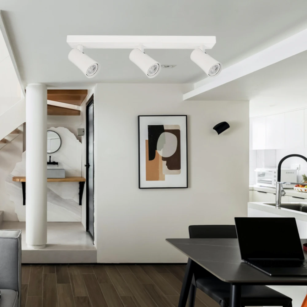 ΣΠΟΤ ΟΡΟΦΗΣ ΤΡΙΠΛΟ GU10 S1901 ΛΕΥΚΟ - Eurolamp