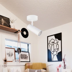 ΣΠΟΤ ΟΡΟΦΗΣ ΡΟΖΕΤΑ ΜΟΝΗ GU10 SLIM ΛΕΥΚΗ - Eurolamp