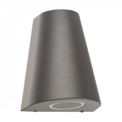Απλίκα Τοίχου Κώνος DOWN GU10 IP54 Γκρι - Eurolamp