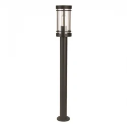 Κολωνάκι Δαπέδου Μεταλλικό E27 105X105X800 IP44 Μαύρο - Eurolamp