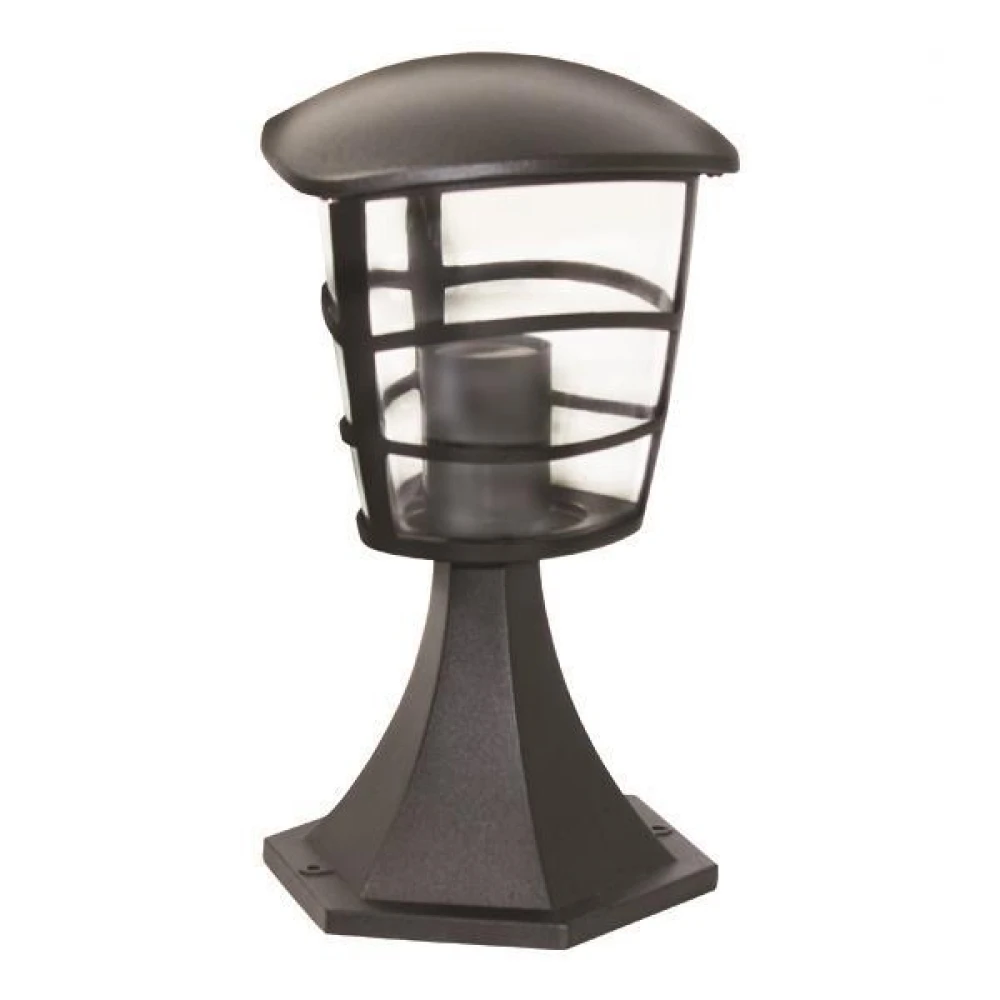 Κολωνάκι Δαπέδου Τριγωνικό E27 170X300MM IP44 Μαύρο - Eurolamp