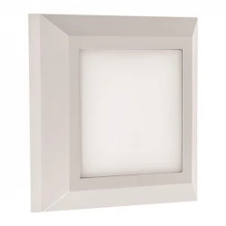 LED Φωτιστικό Τοίχου Slim Σε Λευκό 3W IP65 230V 125X125MM Eurolamp