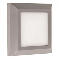 LED Φωτιστικό Τοίχου Slim Σε Γκρί 3W IP65 230V 125X125MM Eurolamp
