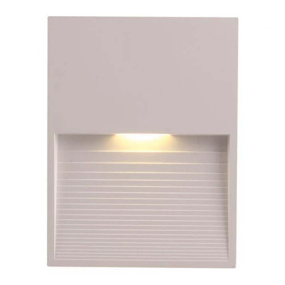 Απλίκα Τοίχου SLIM LED 2W 120X90X12 3000K IP65 Λευκή PLUS Eurolamp