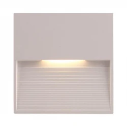 Απλίκα Τοίχου SLIM LED 3W 120X120X12 3000K IP65 Λευκή PLUS Eurolamp