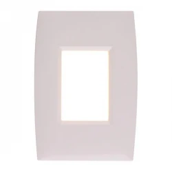 Απλίκα Τοίχου Χωνευτή SLIM LED 2W 83X123X35 3000K IP65 Λευκή PLUS Eurolamp