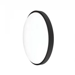 Απλίκα LED 15W 4000K Οβάλ Μαύρη - Eurolamp