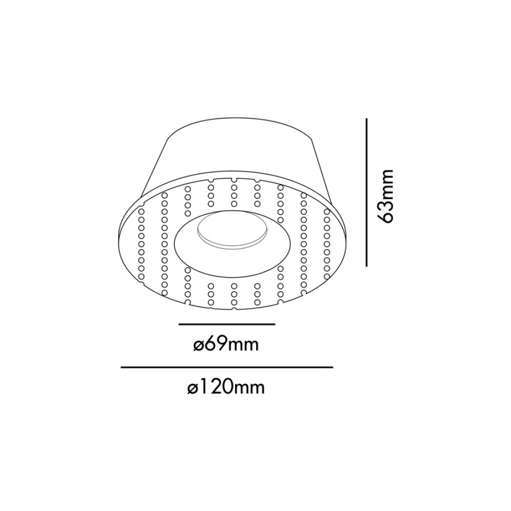 Χωνευτό Σποτ Στρογγυλό Λευκό Trimless 1xGU10 FRESH - FARO