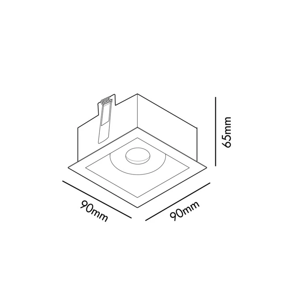 Χωνευτό Σποτ Τετράγωνο Λευκό IP44 1xGU10 MOIST - FARO