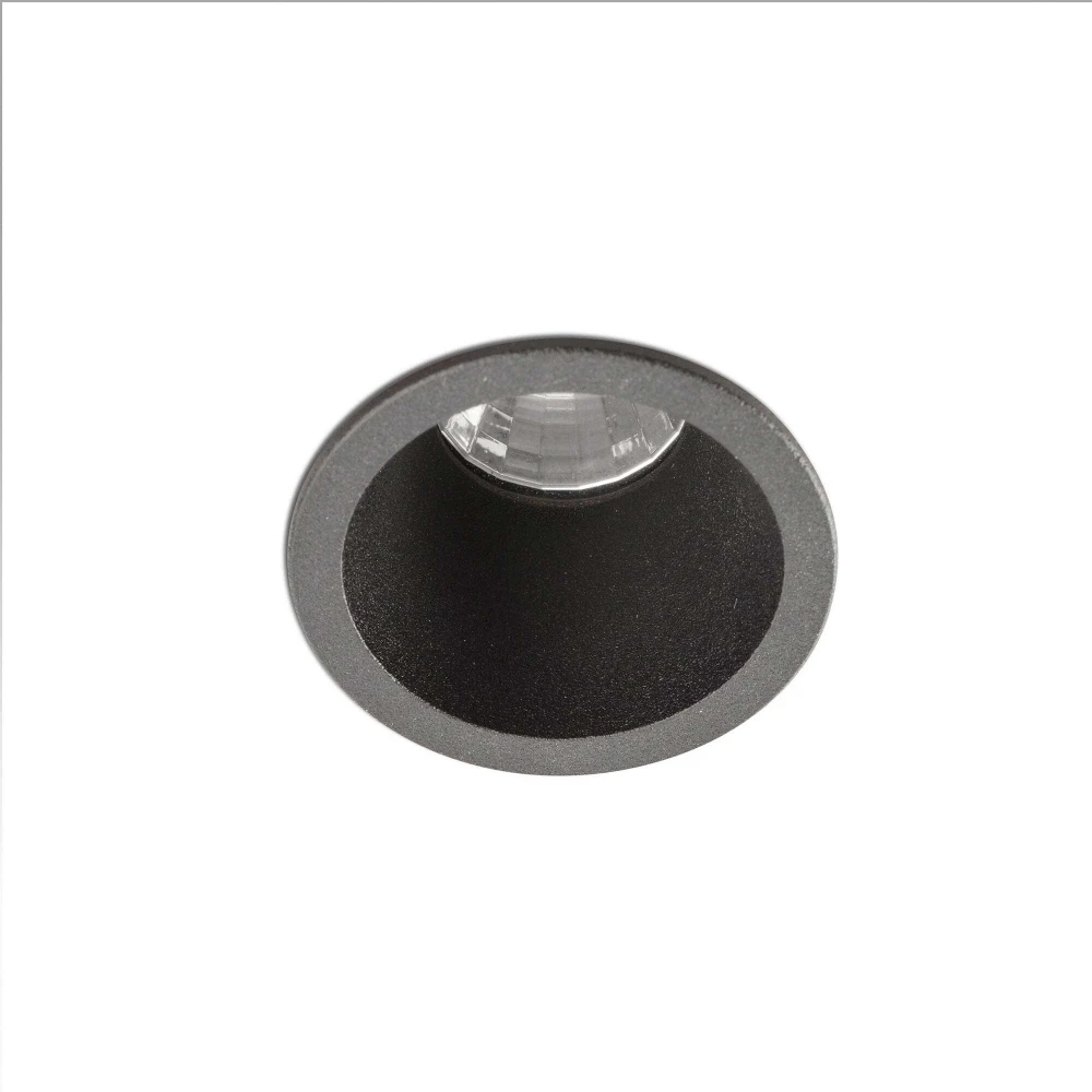 LED Χωνευτό Σποτ Στρογγυλό Μαύρο 5W FOX - FARO