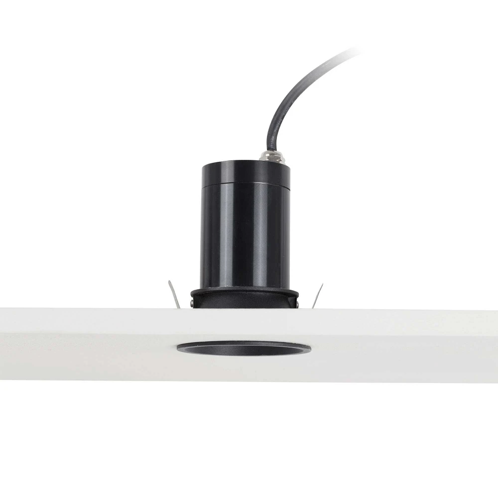 Χωνευτό Σποτ Μαύρο IP65 1xGU10 FRESH - FARO