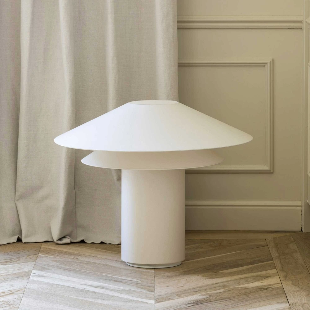 Φωτιστικό Επιτραπέζιο Μπεζ Από Μέταλλο Και Περγαμηνή 1xE27 SHAN FARO