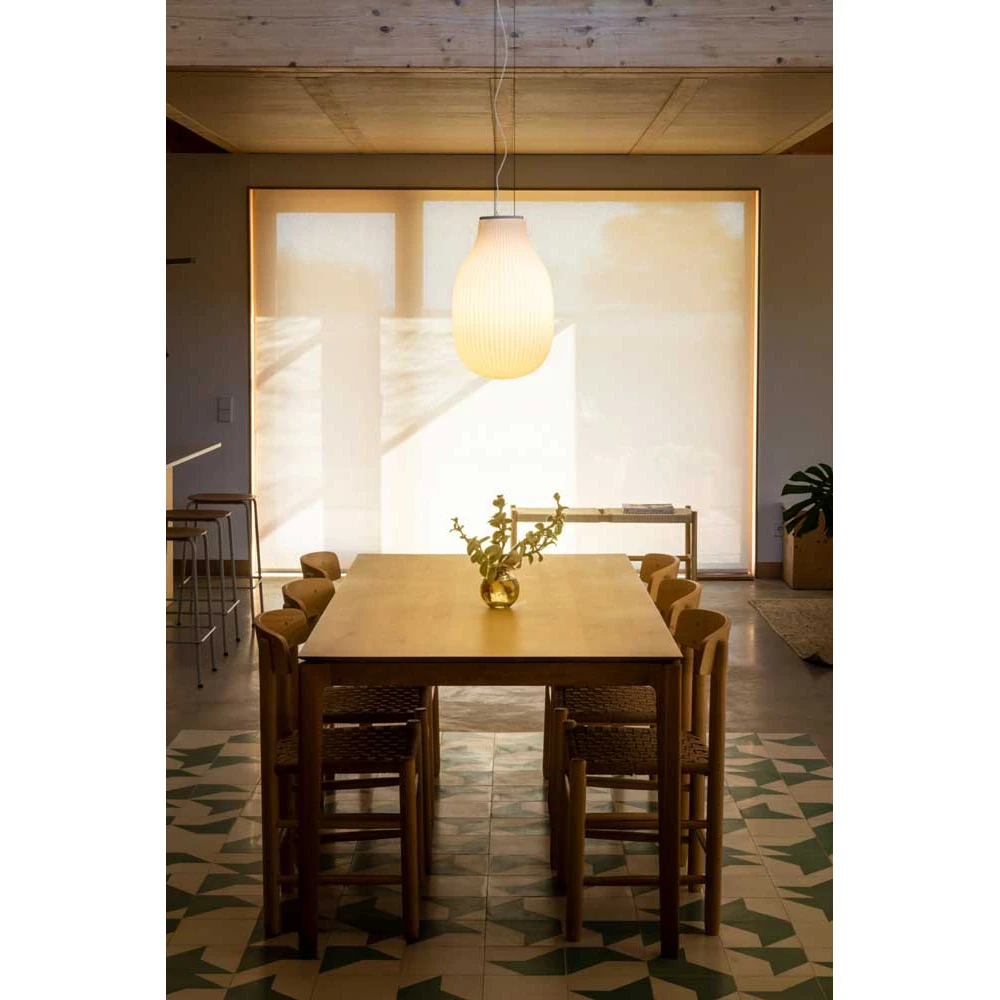 Κρεμαστό Φωτιστικό Μονόφωτο Από Γυαλί Λευκό Οπάλ 1xE27 ISABELLE 310 FARO