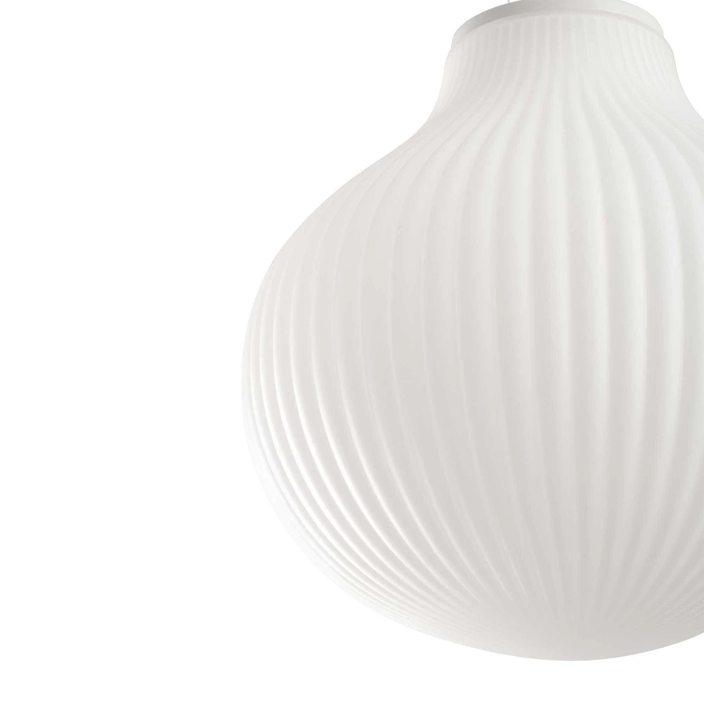 Κρεμαστό Φωτιστικό Μονόφωτο Από Γυαλί Λευκό Οπάλ 1xE27 ISABELLE 400 FARO