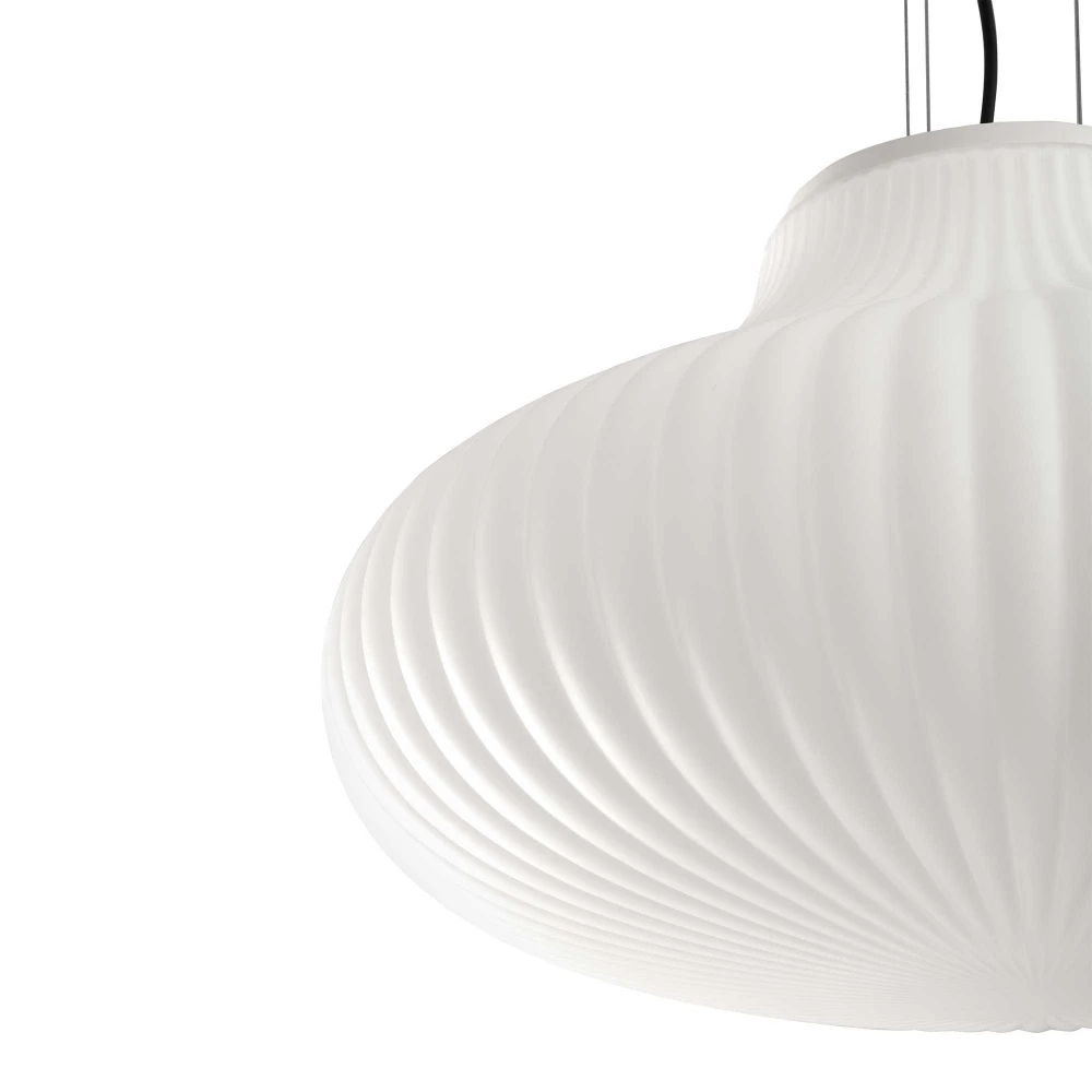 Κρεμαστό Φωτιστικό Μονόφωτο Από Γυαλί Λευκό Οπάλ 1xE27 ISABELLE 500 FARO