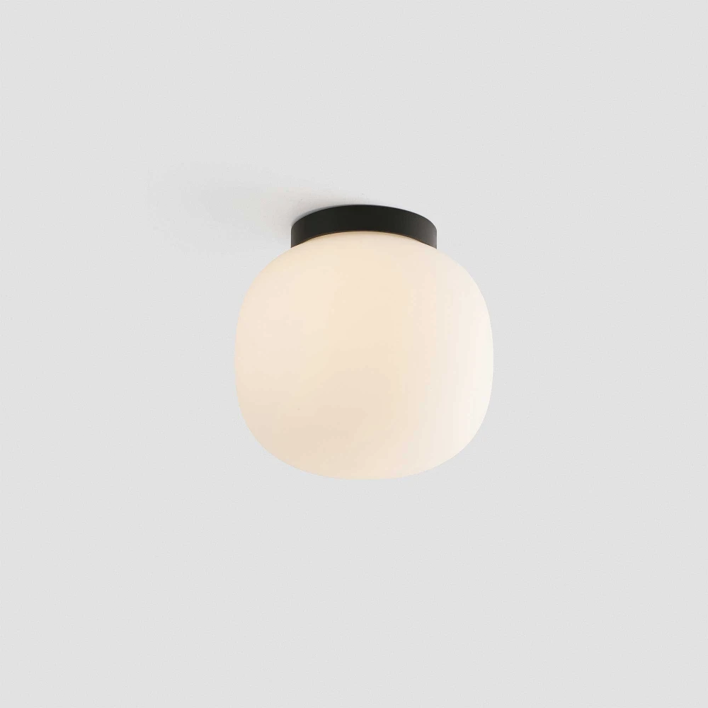 Επιτραπέζιο Φωτιστικό Από Γυαλί Λευκό και Μαύρη Βάση 1xE27 AMELIA FARO