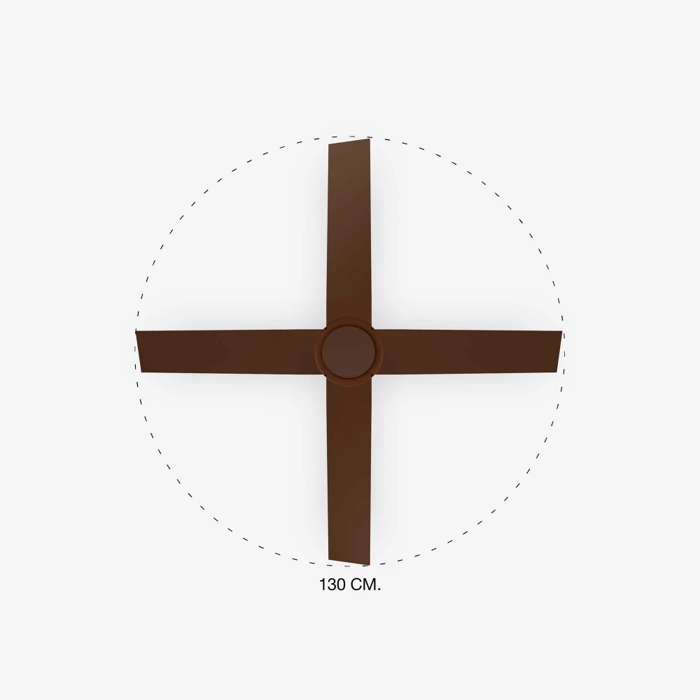 Ανεμιστήρας Με Ατσάλινο DC Μοτέρ Σε Καφέ Και ABS Καφέ Λεπίδες IP44 TYPHOON FARO