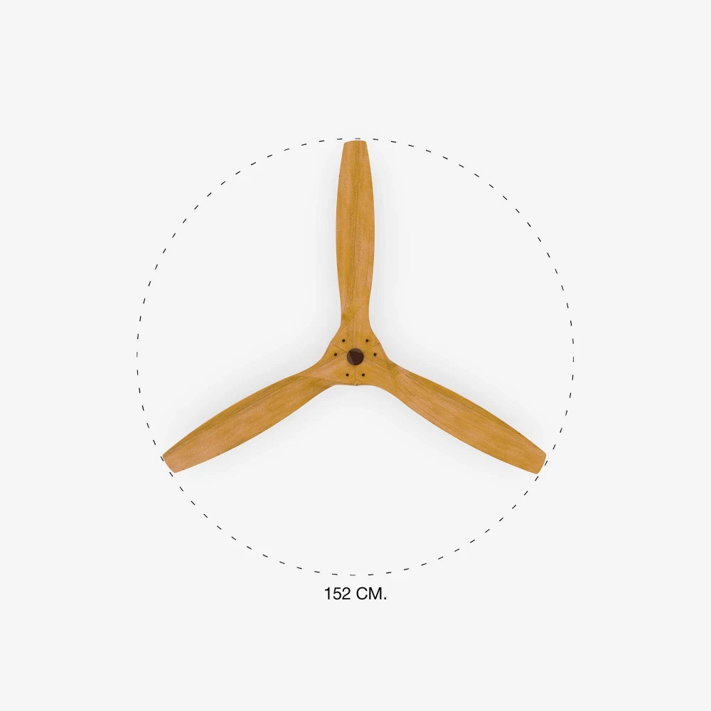 Ανεμιστήρας Με Ατσάλινο Μοτέρ Και Λεπίδες Από Ξύλο Πεύκο Ø1520 MOREA L FARO
