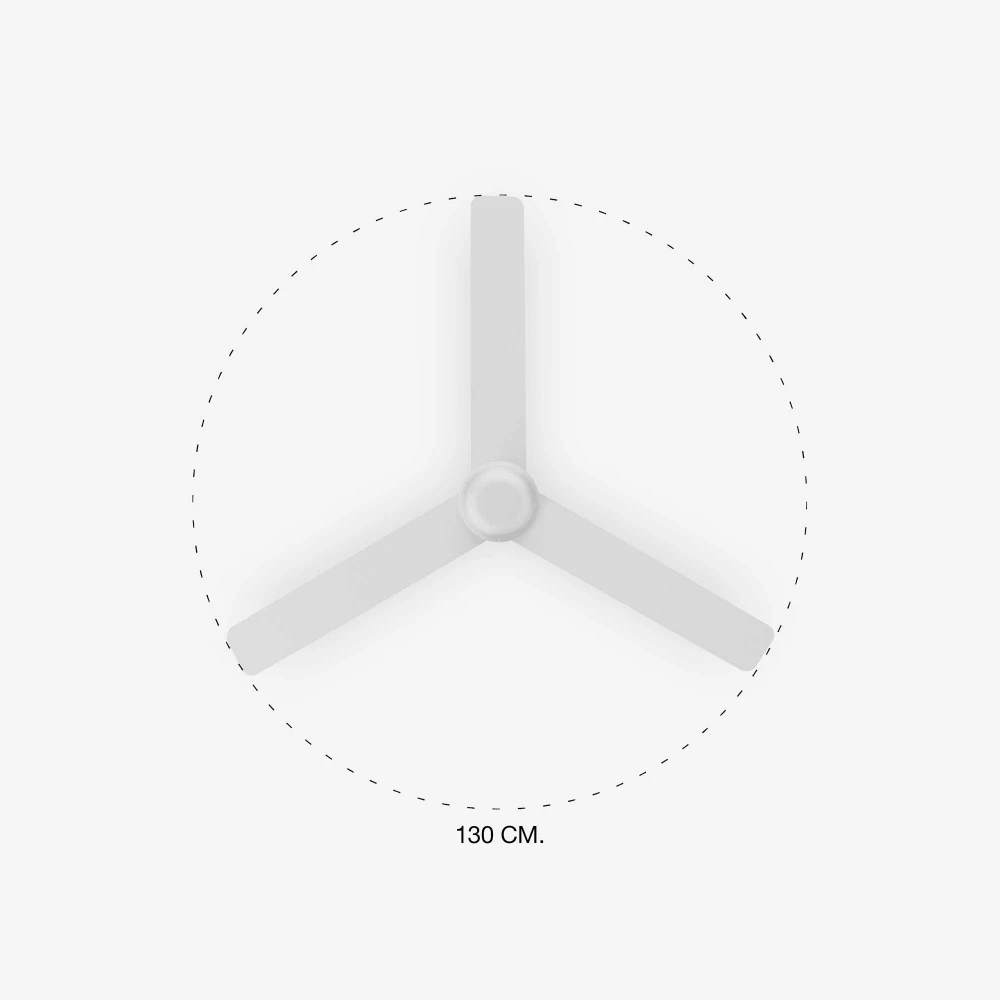 Ανεμιστήρας Οροφής Μεταλλικός Λευκός Με Τρεις Λεπίδες Ø1300mm - PUNT M - FARO
