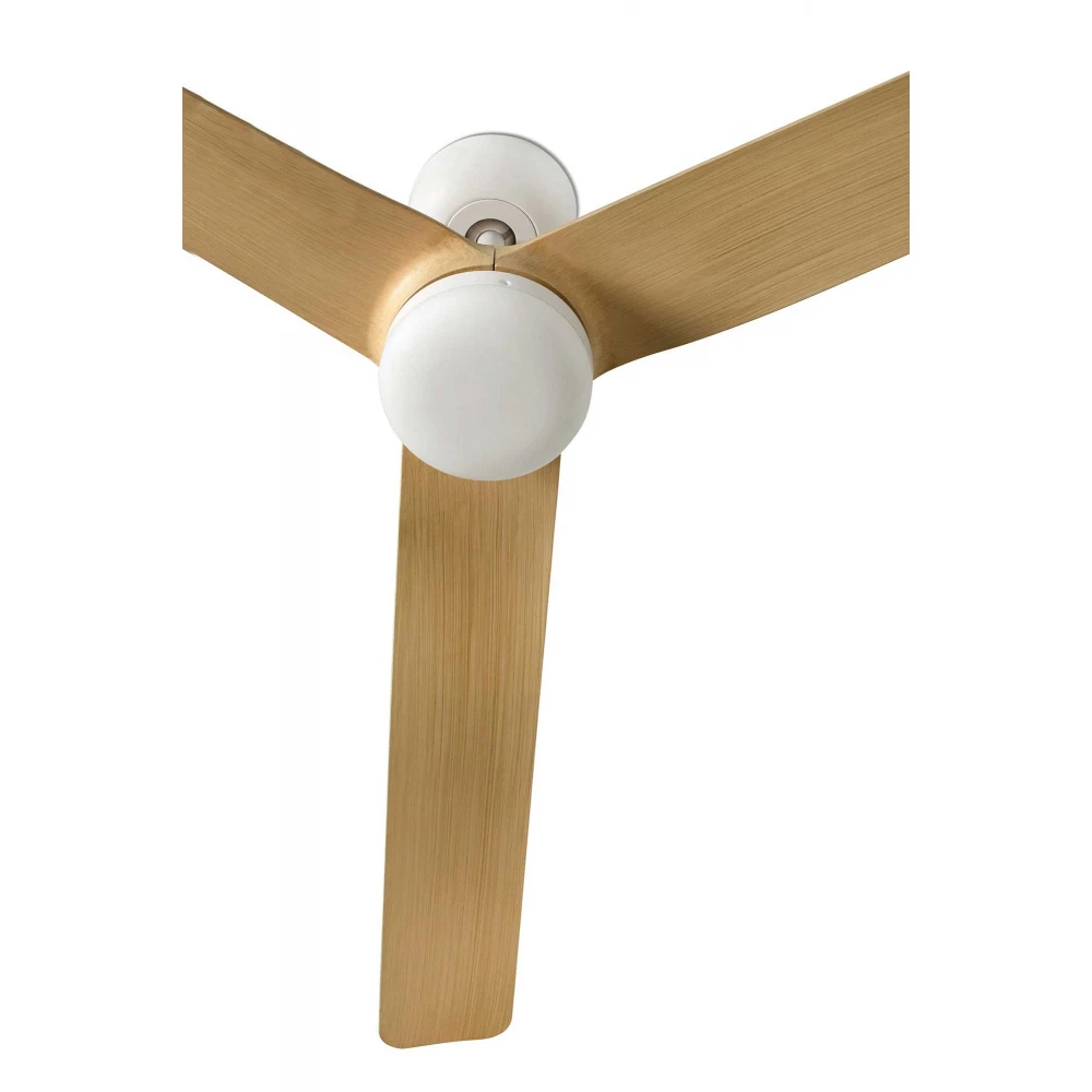 Ανεμιστήρας Οροφής Μεταλλικός Λευκό/Ξύλο Με Τρεις Λεπίδες Ø1300mm Με Φως LED 18W - PUNT M - FARO