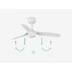 Ανεμιστήρας Με Ατσάλινο Μοτέρ Λευκό Και Λεπίδες Από ABS Λευκό Και LED Φωτισμό MINI PUNT S- FARO