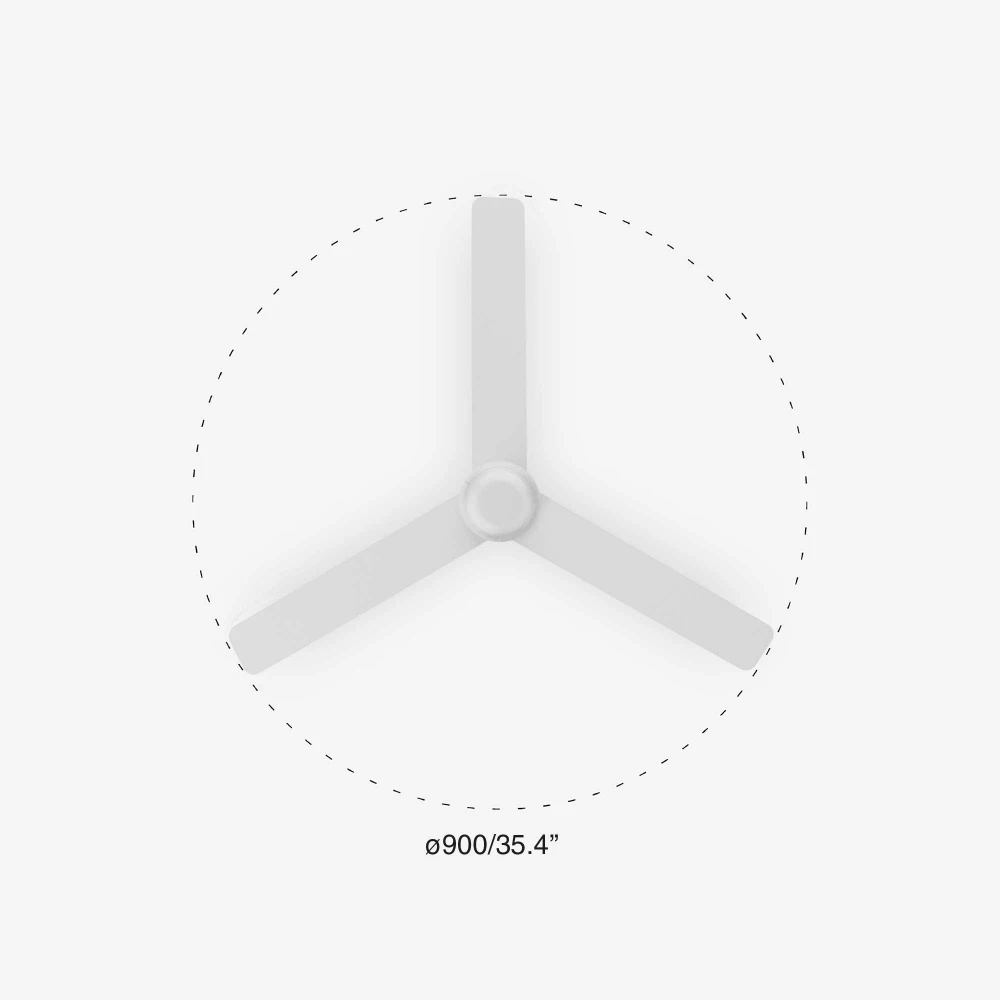 Ανεμιστήρας Με Ατσάλινο Μοτέρ Λευκό Και Λεπίδες Από ABS Λευκό MINI PUNT S- FARO