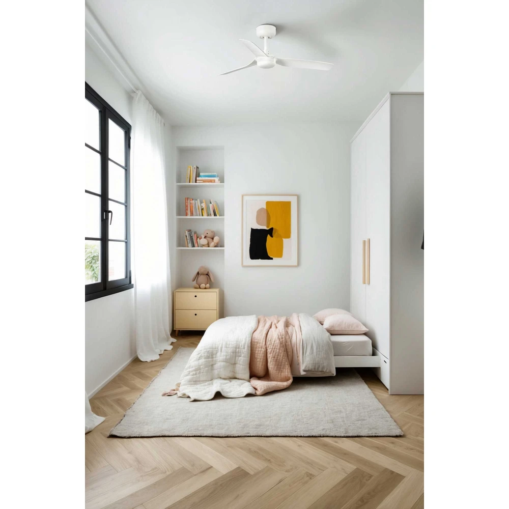 Ανεμιστήρας Με Ατσάλινο Μοτέρ Λευκό Και Λεπίδες Από ABS Λευκό MINI PUNT S- FARO