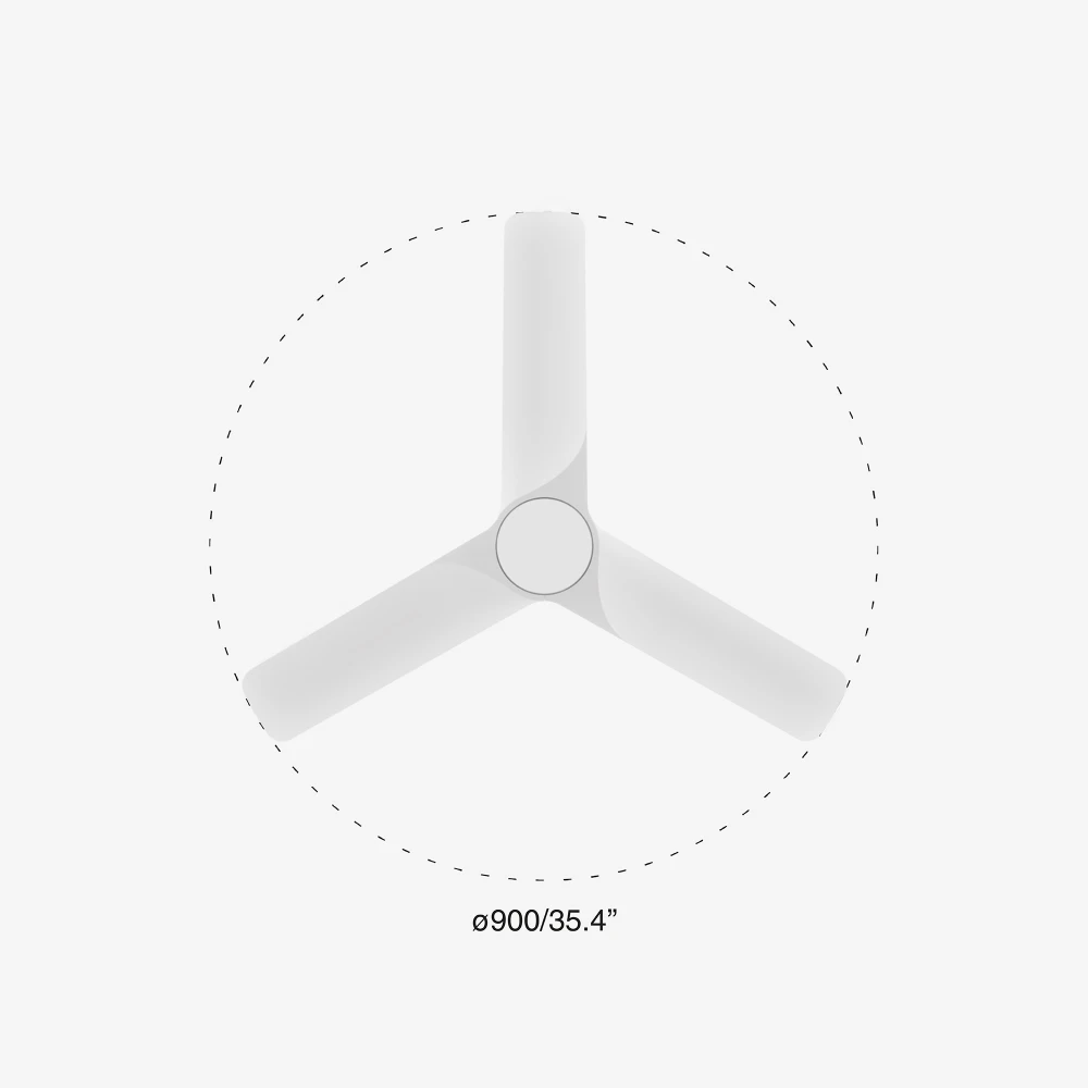 Ανεμιστήρας Με Ατσάλινο Μοτέρ Και ABS Λεπίδες Λευκός HEY S - FARO