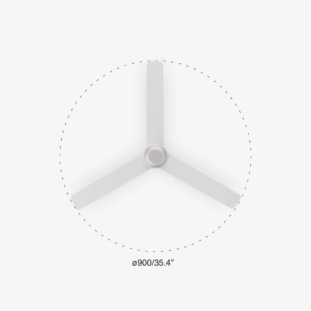 Ανεμιστήρας Με Ατσάλινο Μοτέρ Λευκό Και Λεπίδες Από ABS Λευκό Με LED Φωτισμό MINI PUNT TUB S- FARO