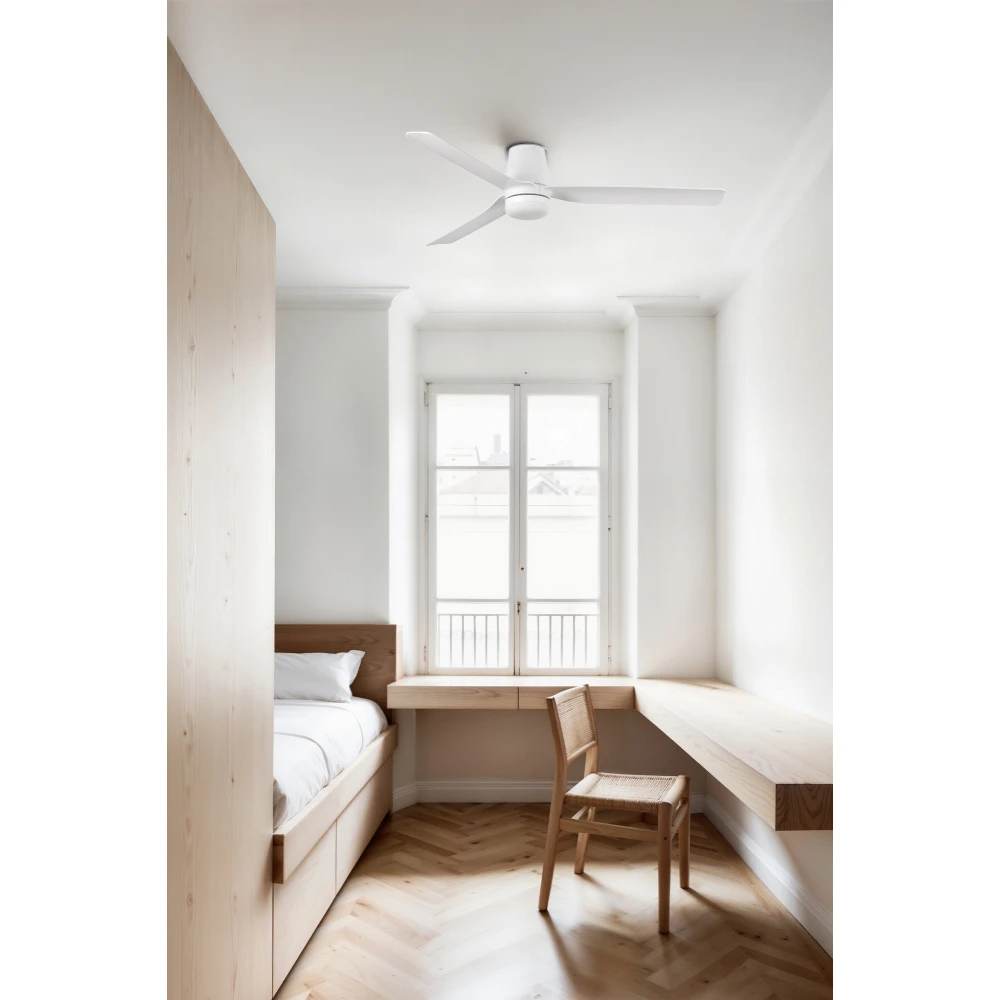 Ανεμιστήρας Με Ατσάλινο Μοτέρ Λευκό Και Λεπίδες Από ABS Λευκό Με LED Φωτισμό MINI PUNT TUB S- FARO