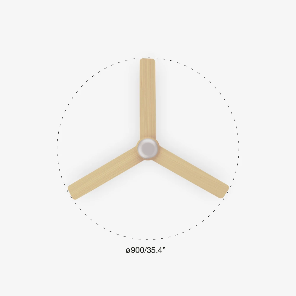 Ανεμιστήρας Με Ατσάλινο Μοτέρ Λευκό Και Λεπίδες Από ABS Σφεντάμι Με LED Φωτισμό MINI PUNT TUB S- FARO