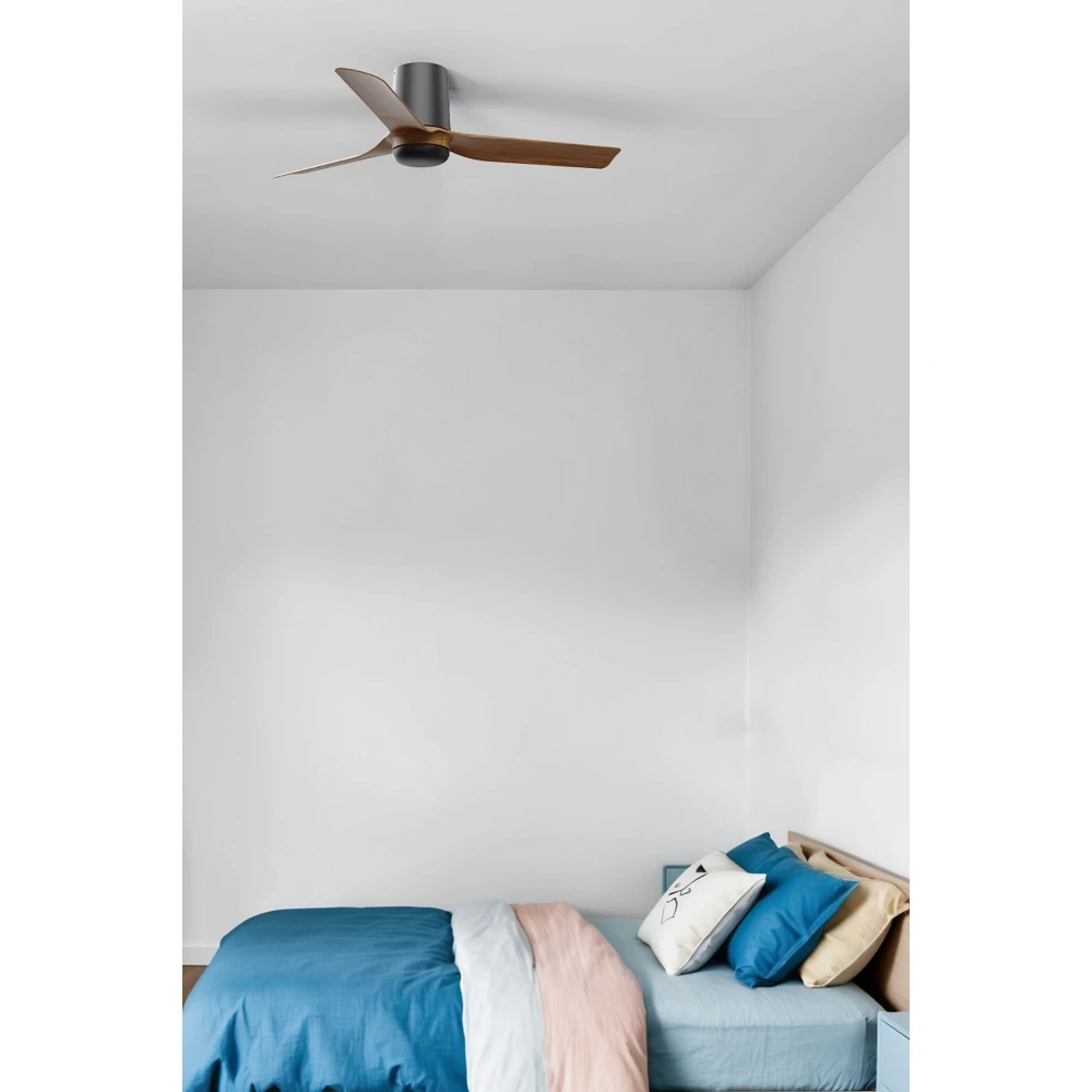 Ανεμιστήρας Με Ατσάλινο Μοτέρ Μαύρο Και Λεπίδες Από ABS Καρυδιά MINI PUNT TUB S- FARO