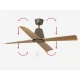 Ανεμιστήρας Με Ατσάλινο DC Μοτέρ Καφέ Και Λεπίδες Από Ανοιχτόχρωμο Ξύλο TYPHOON M FARO