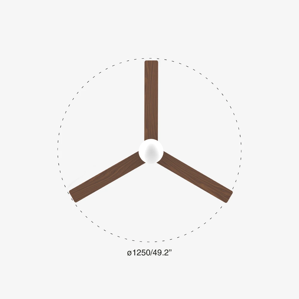 Ανεμιστήρας Με Ατσάλινο Μαύρο Μοτέρ Και Λεπίδες Από Σκουρόχρωμο ξύλο Καρυδιά Και Φως 1xE27 KLIM M - FARO