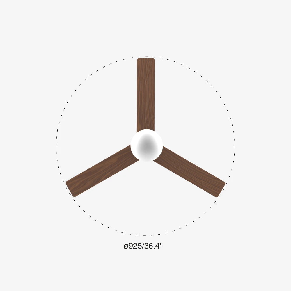 Ανεμιστήρας Με Ατσάλινο Μοτέρ Μαύρος Και Λεπίδες Από Καρυδιά Με Φως 1xE27 - KLIM S - FARO