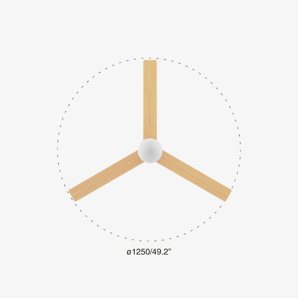 Ανεμιστήρας Με Ατσάλινο Λευκό Μοτέρ Και Λεπίδες Από Ανοιχτόχρωμο ξύλο Δρυς Και Φως 1xE27 KLIM M - FARO
