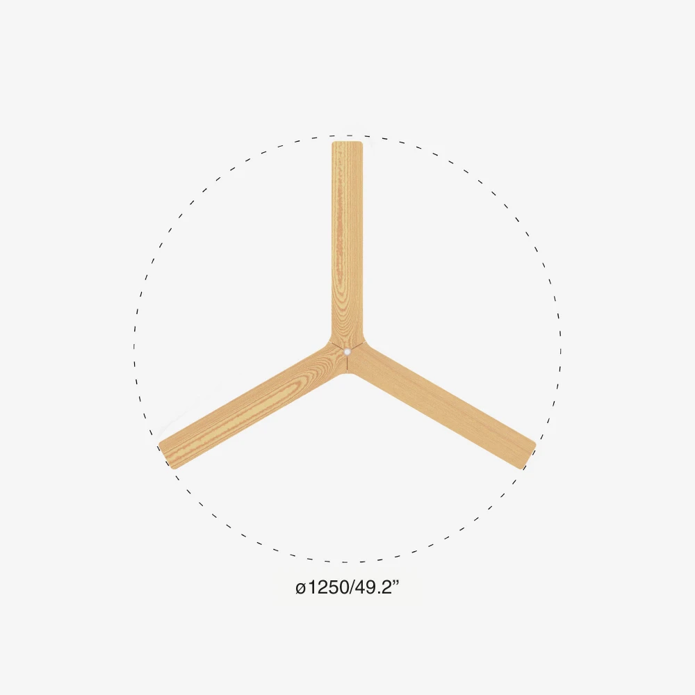 Ανεμιστήρας Με Ατσάλινο Λευκό Μοτέρ Και Λεπίδες Από Ανοιχτόχρωμο ξύλο Δρυς KLIM M - FARO