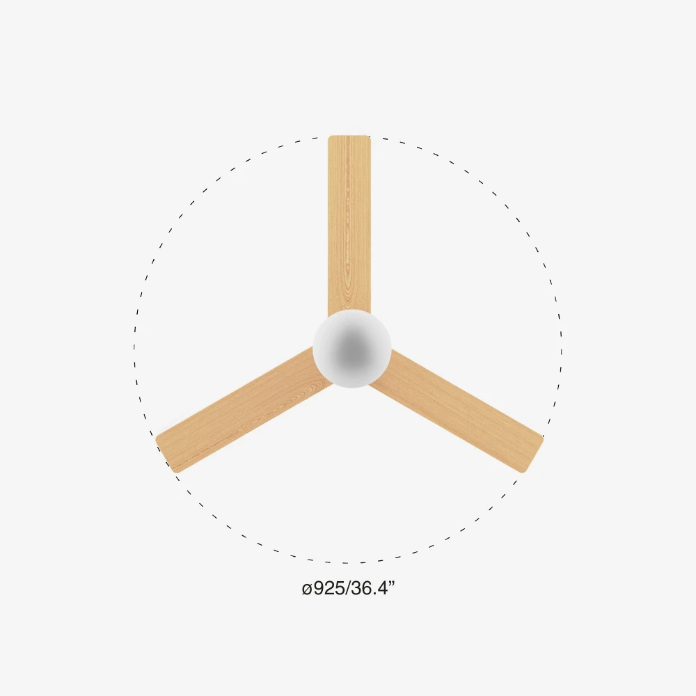 Ανεμιστήρας Με Ατσάλινο Μοτέρ Λευκός Και Λεπίδες Από Βελανιδιά Με Φως 1xE27 - KLIM S - FARO