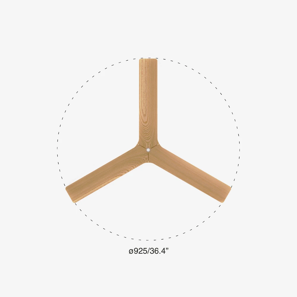 Ανεμιστήρας Με Ατσάλινο Μοτέρ Λευκός Και Λεπίδες Από Βελανιδιά KLIM S - FARO