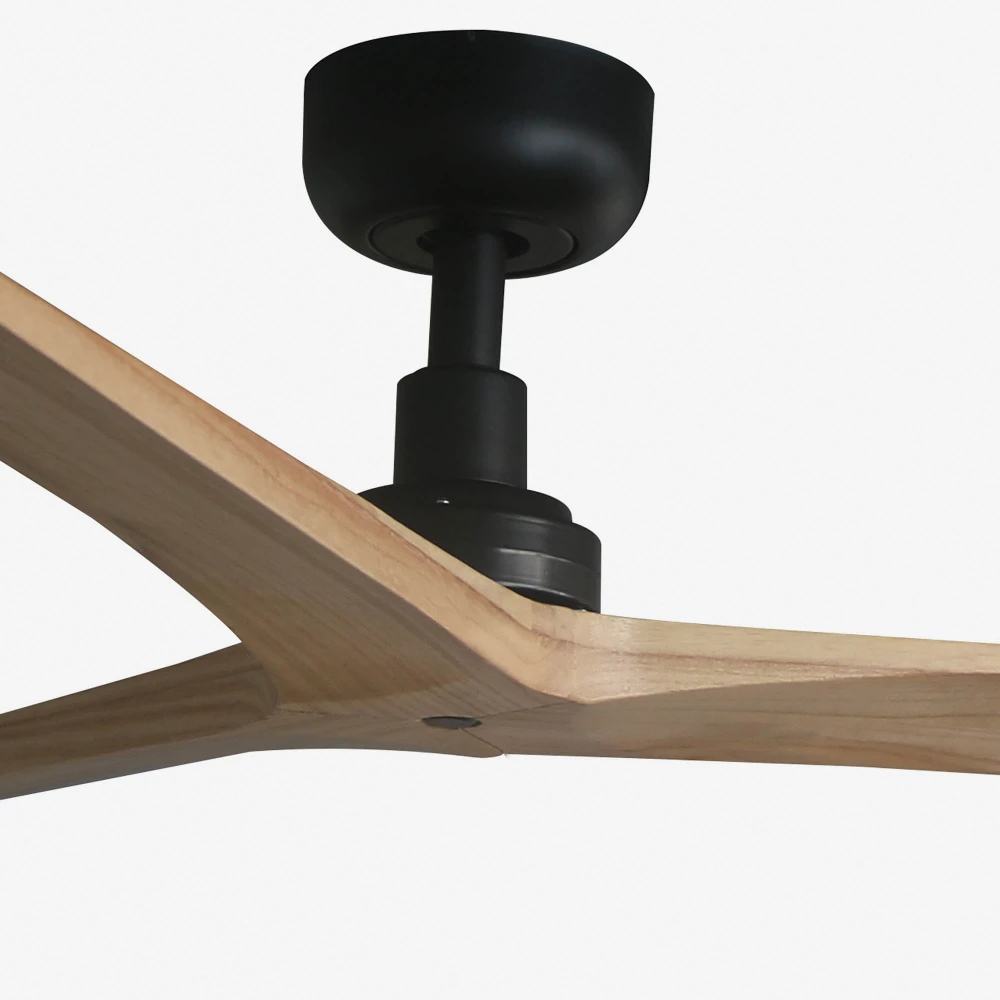 Ανεμιστήρας Με Ατσάλινο Μαύρο Μοτέρ Και Λεπίδες Από Ανοιχτόχρωμο ξύλο Δρυς KLIM M - FARO