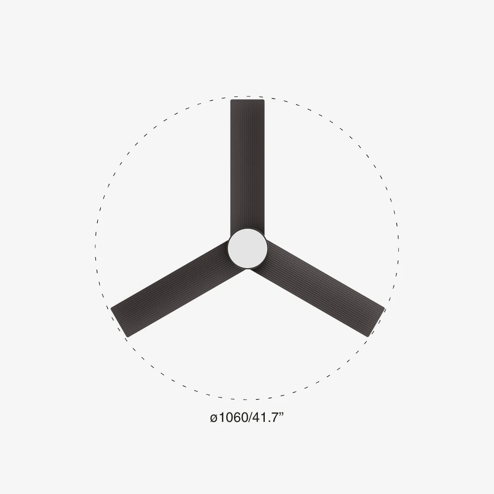 Ανεμιστήρας Με Ατσάλινο Μοτέρ Και Λεπίδες Αλουμινίου Σε Μαύρο Χρώμα Με LED φωτισμό CRUISER S - FARO