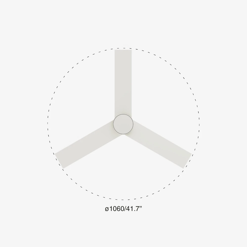 Ανεμιστήρας Με Ατσάλινο Μοτέρ Λευκό Και Λεπίδες Από Ανοιχτόχρωμο ξύλο και λευκό Με LED Φωτισμό RUDDER S - FARO