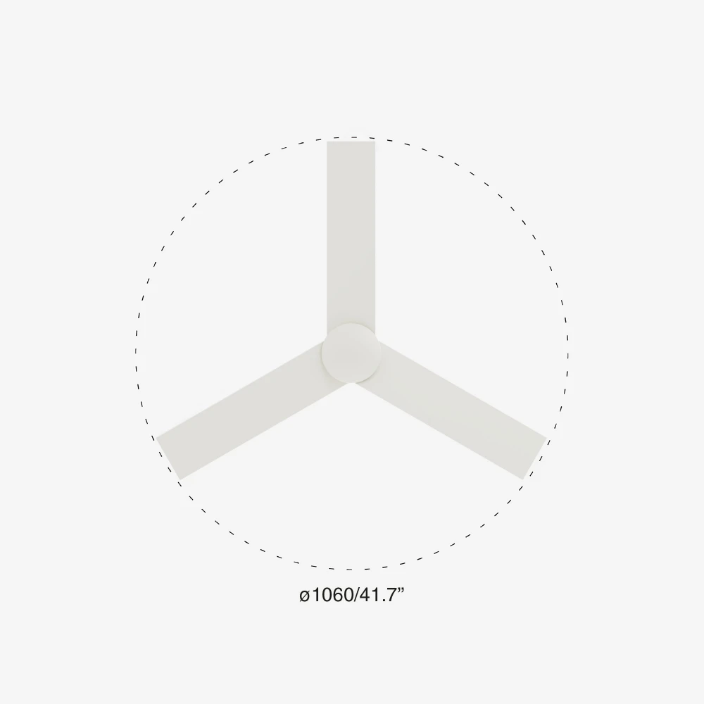 Ανεμιστήρας Με Ατσάλινο Μοτέρ Λευκό Και Λεπίδες Από Ανοιχτόχρωμο ξύλο και λευκό RUDDER S - FARO