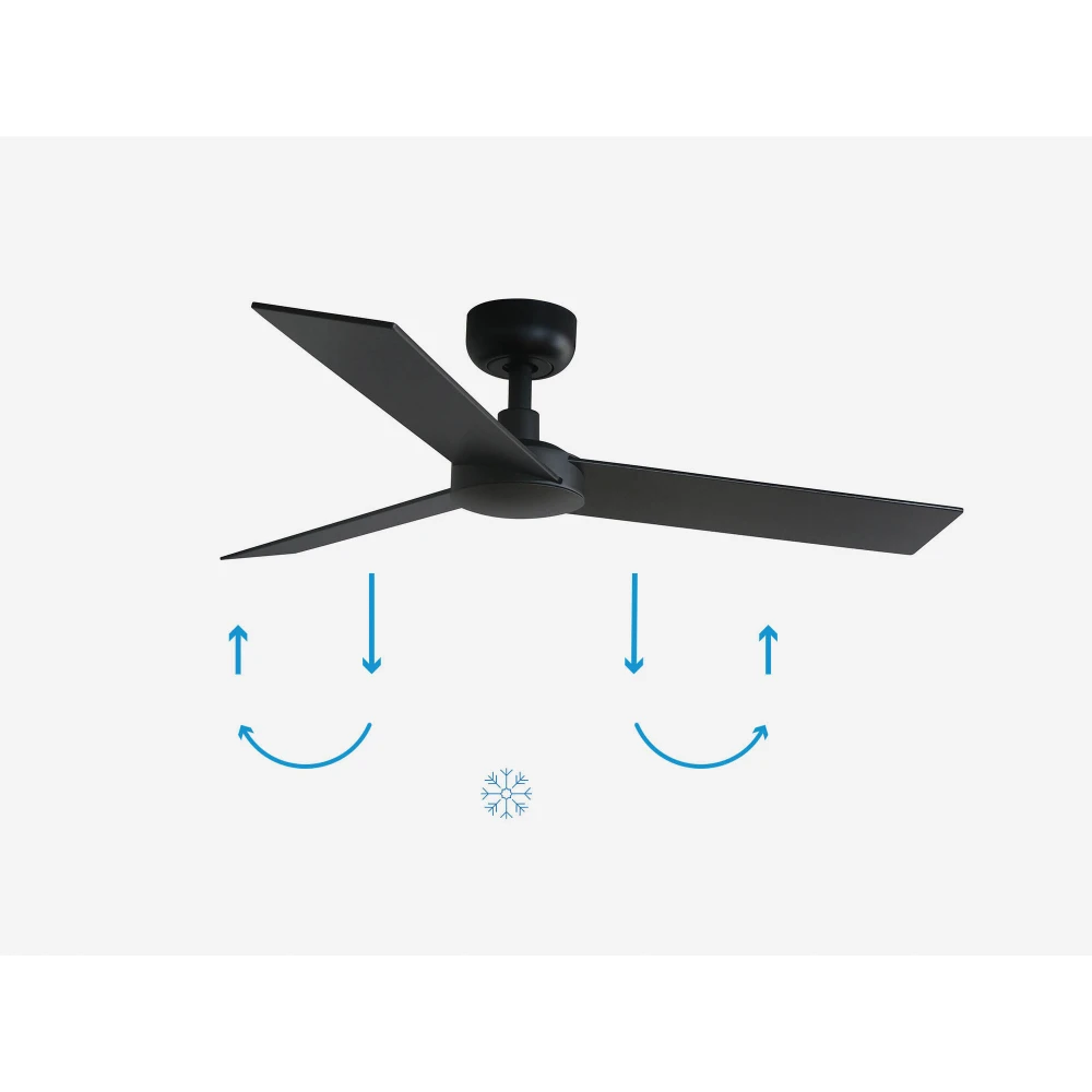 Ανεμιστήρας Με Ατσάλινο Μαύρο Μοτέρ Και Λεπίδες Από Σκουρόχρωμο ξύλο και μαύρο RUDDER S - FARO