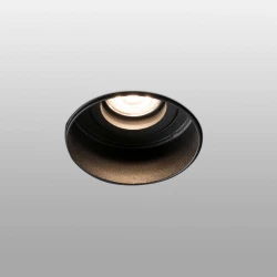  Χωνευτό Σποτ Στρογγυλό Frameless Μαύρο 1xGU10 HYDE R - FARO