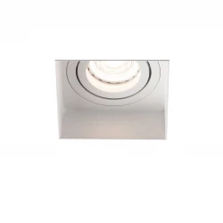 Χωνευτό Σποτ Τετράγωνο Λευκό Trimless 1xGU10 HYDE SQ - FARO