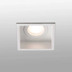Χωνευτό Σποτ Τετράγωνο Λευκό IP44 1xGU10 HYDE SQ - FARO