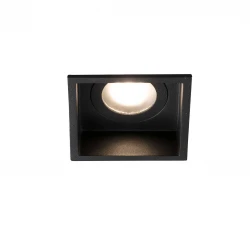 Χωνευτό Σποτ Τετράγωνο Μαύρο IP44 1xGU10 HYDE SQ - FARO