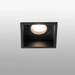 Χωνευτό Σποτ Τετράγωνο Μαύρο IP44 1xGU10 HYDE SQ - FARO
