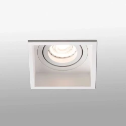 Χωνευτό Σποτ Τετράγωνο Λευκό 1xGU10 HYDE SQ - FARO